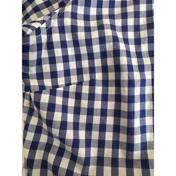 2/$30 NWOT Untuckit Women's 10 Blue & White Checkered Button-Down Shirt - Picture 8 of 14